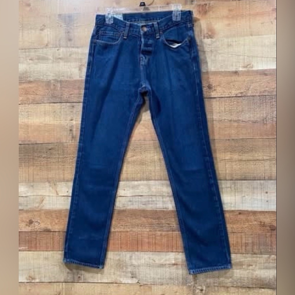 Hollister The Skinny Mens Button Fly Blue Jeans Size 31